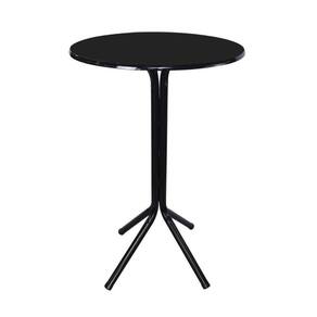 Jogo de 4 Banquetas Preta Junco Preto Assento Floral Marrom com Bistro Preto