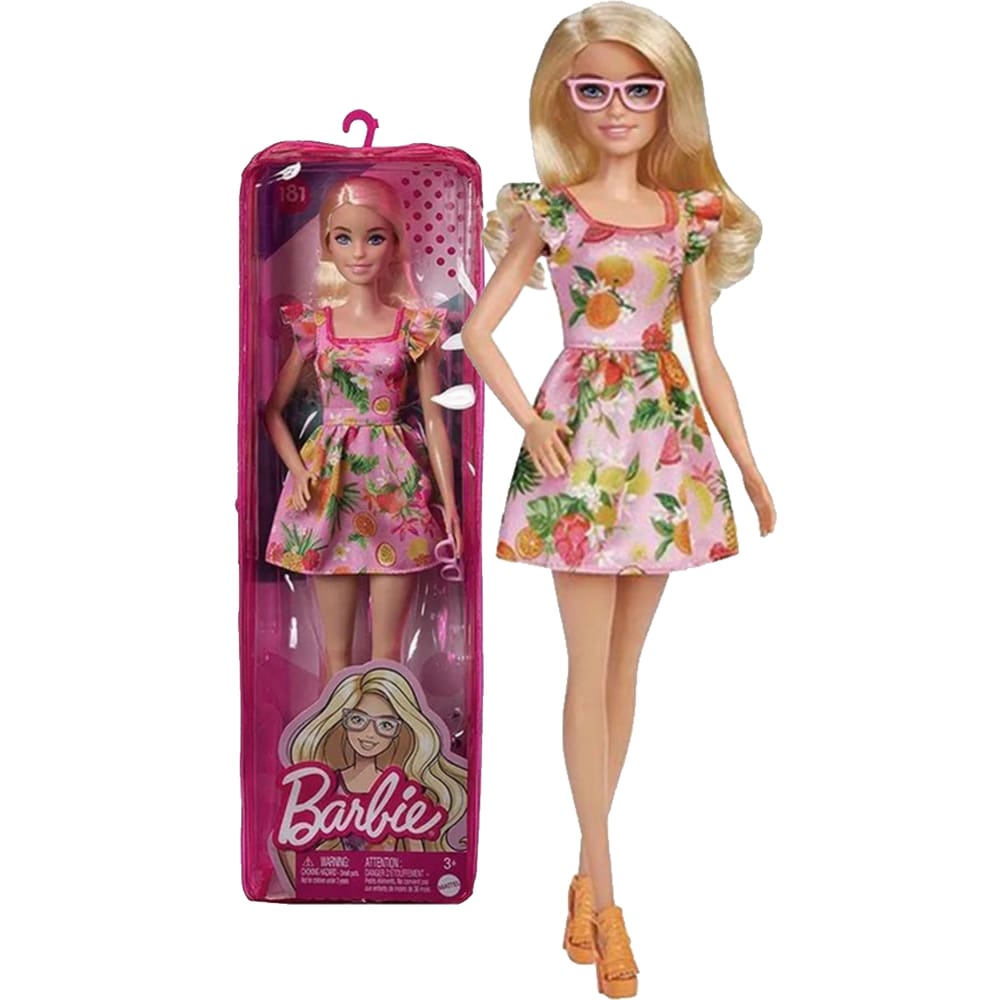 Boneca Barbie Fashion and Beauty - Loira Vestido Azul Glitter GRB32 Cod:  5021-6 Mattel