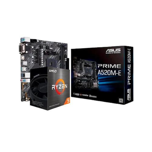 Kit Upgrade AMD Ryzen 5 5500 / Placa Mãe Asus Prime A520M-E DDR4