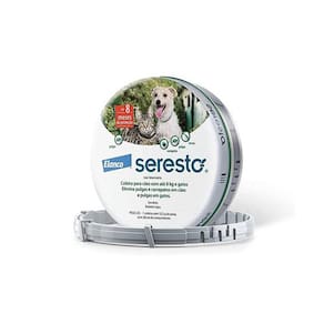 Coleira antipulgas Seresto para Cães até 8kg e Gatos - 8 Meses de Proteção