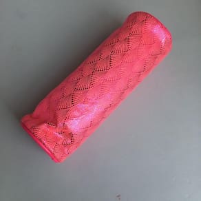 Estojo Escolar 20cm Redondo Rosa Brilhante Shine