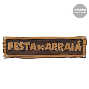 Painel Faixa Gigante Festa Junina Festa Do Arraiá 148X35Cm