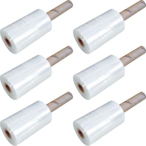 Kit 6 Filme Stretch Plastico Empacotamento Manual 150Mmx300M