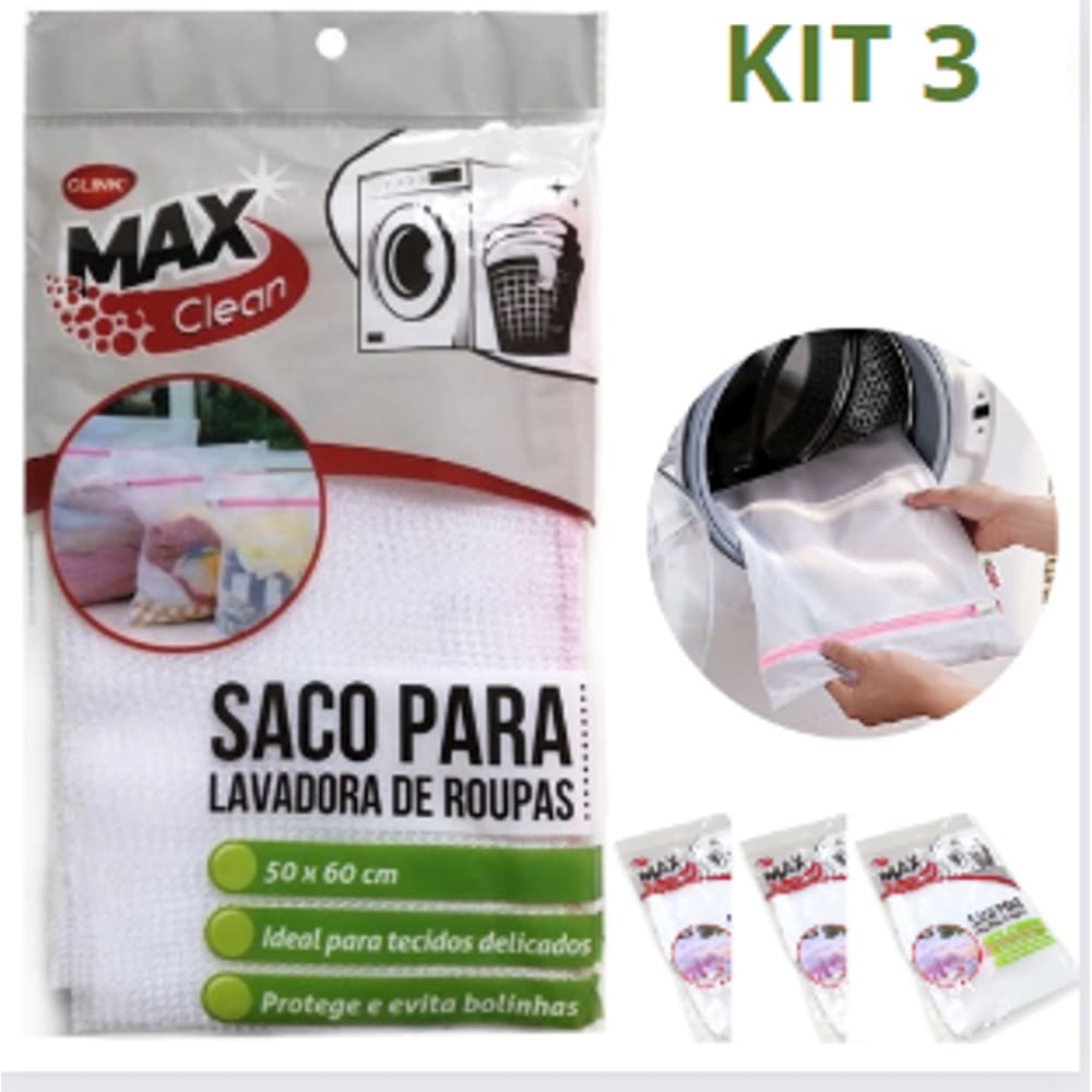 Kit 3 Sacos Lavar Roupa bebe roupa Intima Delicada organizador