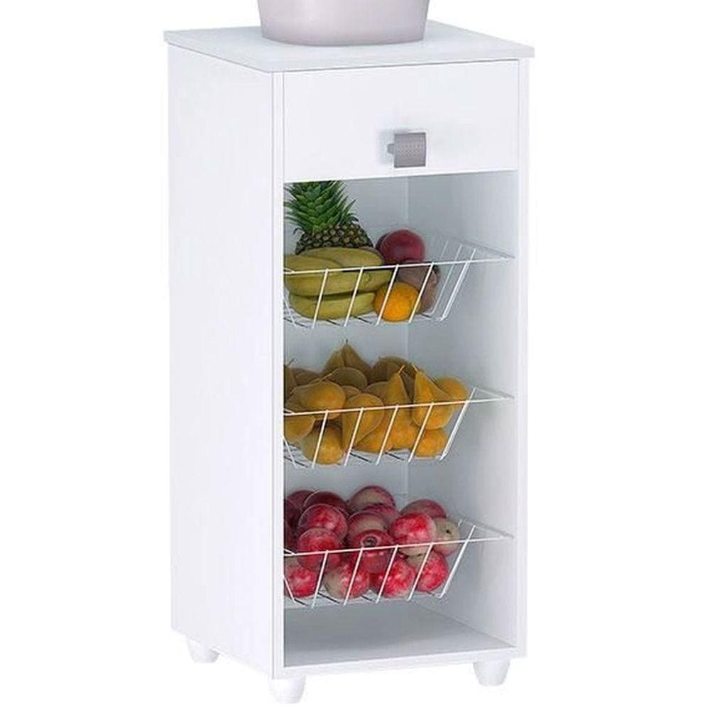 Fruteira Mônica 3 Cestos Branco Casa Chick