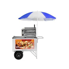 Carrinho de Pizza com Guarda Sol e Rodas Pneumáticas Cefaz