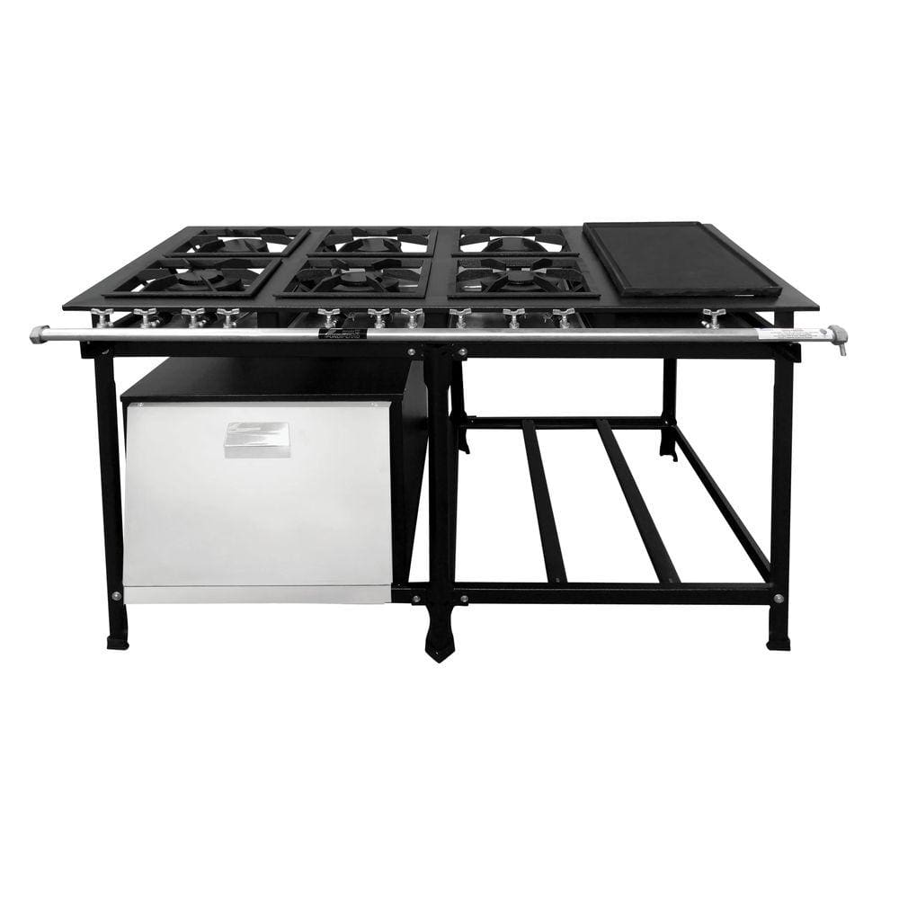 Fogão 6 Bocas Fundiferro Preto - Ff117