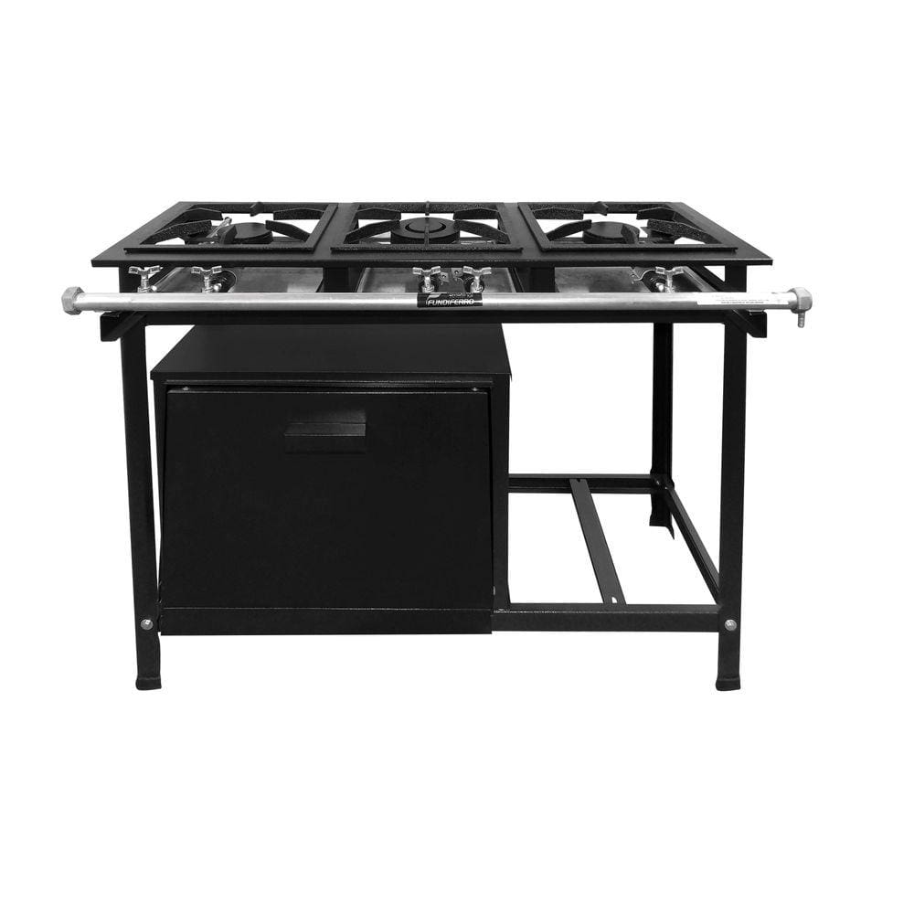 Fogão 3 Bocas Fundiferro Preto - Ff102