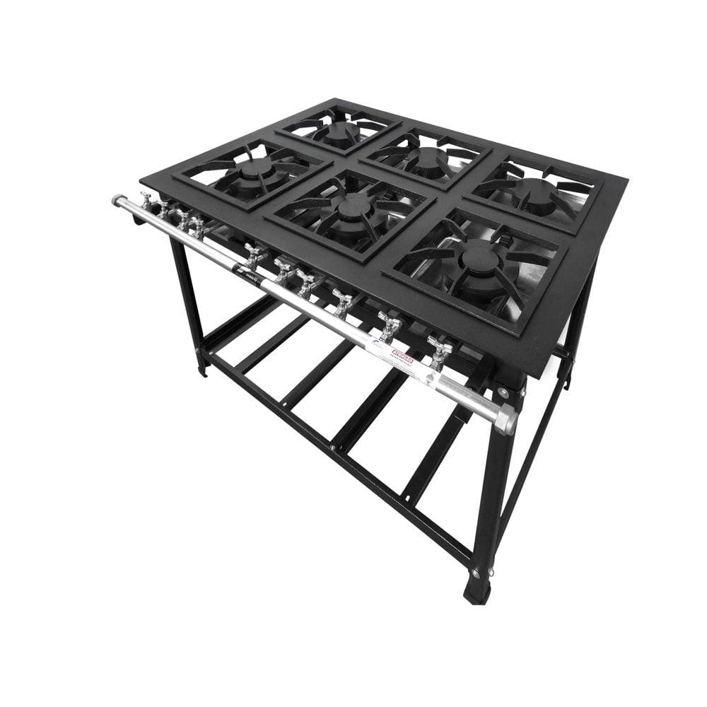 Fogão 6 Bocas Fundiferro Preto - Ff019