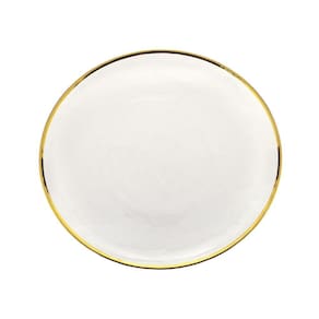Sousplat Wolff de Cristal Dourada Agate 31cm