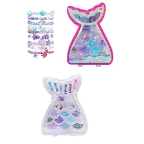 Brinquedo Infantil Kit Miçangas Coloridas Montar Pulseirinha Sereia Dmtoys