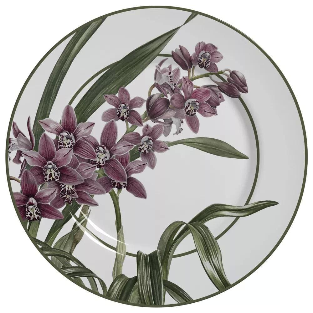Conjunto de 6 Pratos Rasos - Orquídeas
