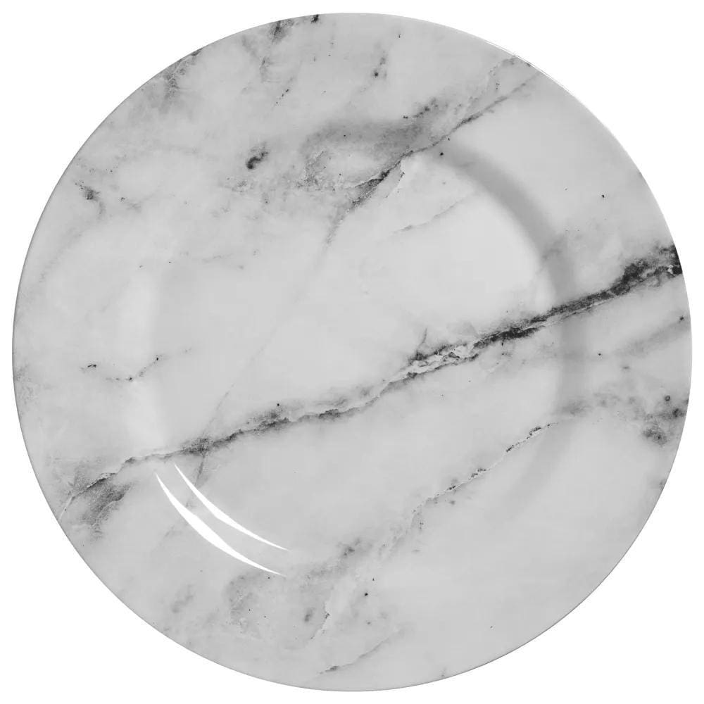 Conjunto de 6 Pratos Rasos - Mármore