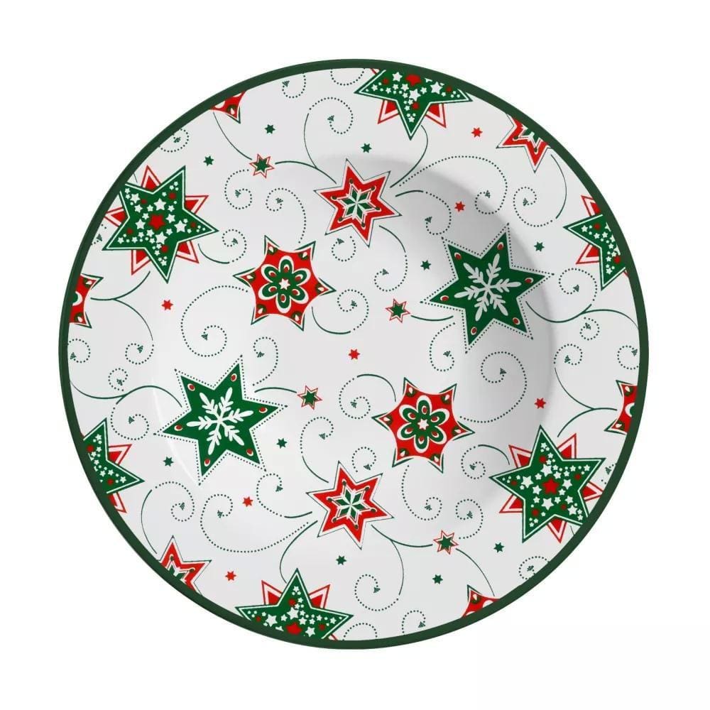 Conjunto de 6 Pratos Fundos - Natal
