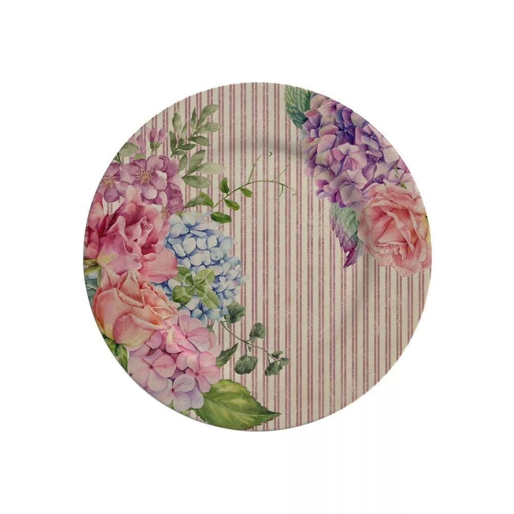 Conjunto de 6 Pratos de Sobremesa - Decoupage Flowers