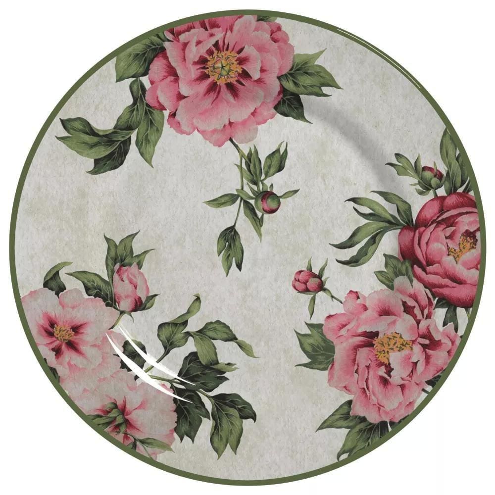 Conjunto de 6 Pratos Rasos - Peonia