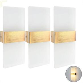 Kit 3 Arandela Cabeceira Acrilico Jateado Led Integrado