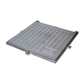 Tampa Tampão Chão Dupla Vedação Articulado Cadeado 60x60cm