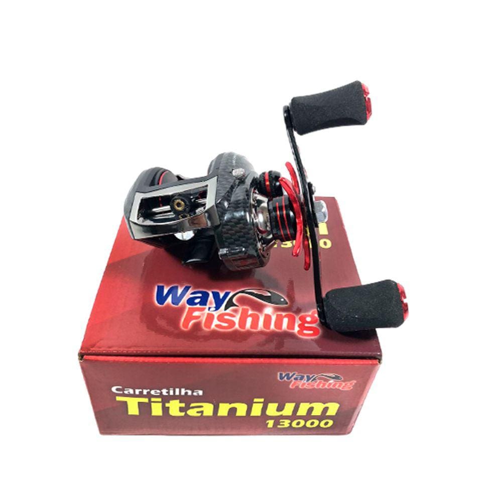 Carretilha Pesca Pesqueiro Way Fishing Titanium 13000 7.1:1 07 Rol. Drag 4,5 Kg