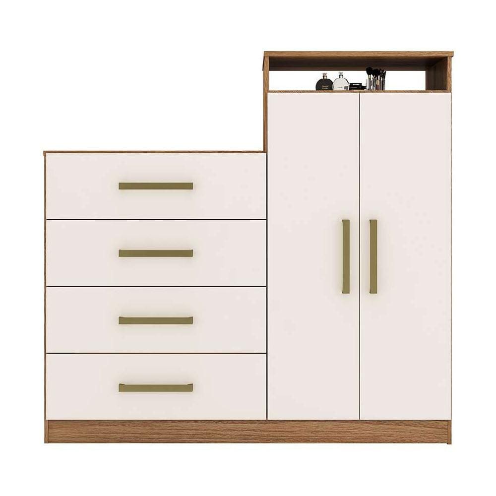 Cômoda Demobile Aurea 2 Portas 4 Gavetas
