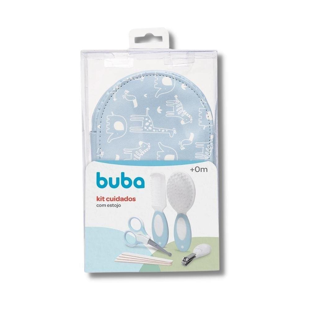 Kit De Cuidados Com Bebe Com Estojo Azul - Buba