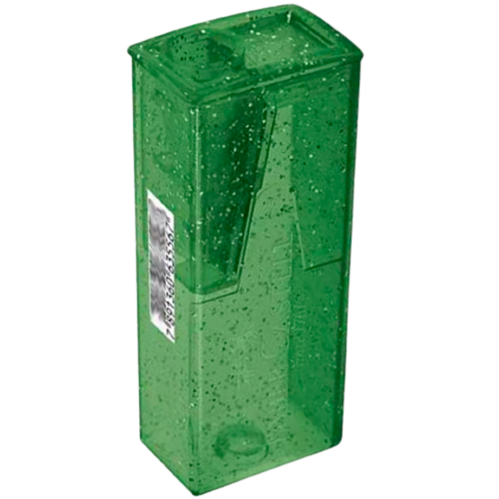 Apontador com depósito Glitz Faber-Castell Verde com glitter