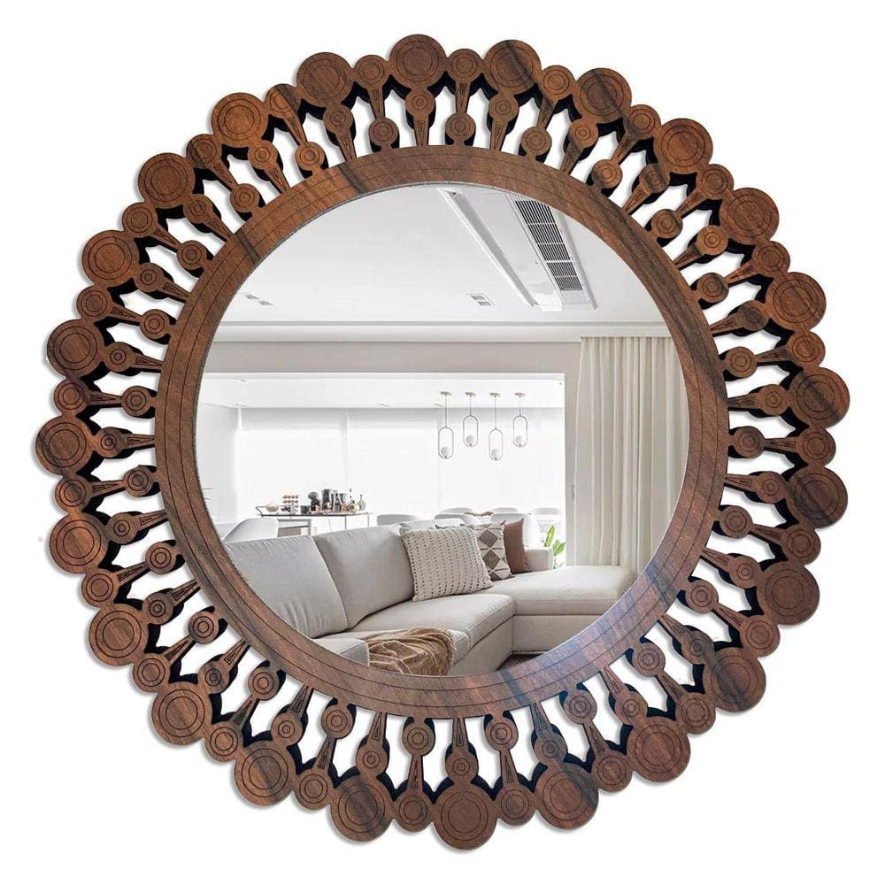 Espelho Decorativo Moldura Madeira Ddek Quebec 85 Cm