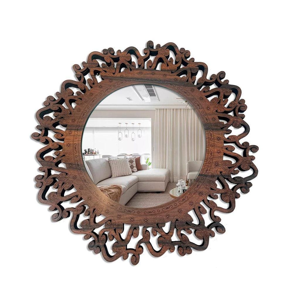 Espelho Decorativo Moldura Madeira Ddek Santorini 85 Cm