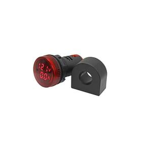 Voltímetro Amperímetro Digit 22Mm Vermelho Va20 Metaltex