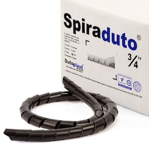 Spiraduto 3/4 Organizador De Cabos - Dutoplast - Preto 20M