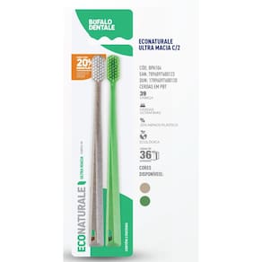 Escova Dental Eco Naturale Ultra Macia Com 2 Bufalo