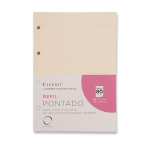 Refil Caderno Criativo 40 Folhas Pólen 80g Pontado A5 Cicero