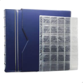 Álbum de Luxo Azul 30 Folhas para 900 Moedas 3BZN P