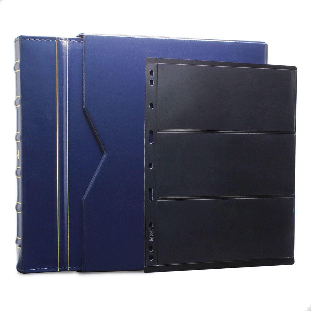 Álbum de Luxo Azul 20 Folhas para 120 Selos 3BZN P