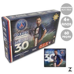 Quebra Cabeça Psg Lionel Messi 60 Pcs Mimo Toys