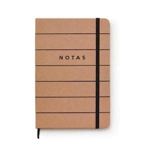 Caderneta Caderno Bujo Kraft Pautada 14 x 21cm 80g/m² 160 folhas Cicero