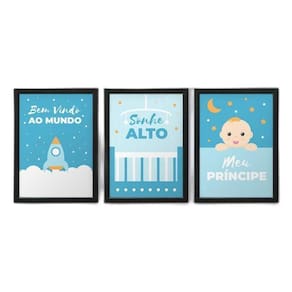 Quadro Com Moldura Bem Vindo Ao Mundo Meu Principe