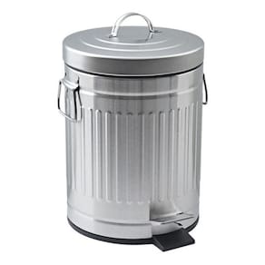 Lixeira Ferro Street 5L Banheiro Cozinha Inox - Branco