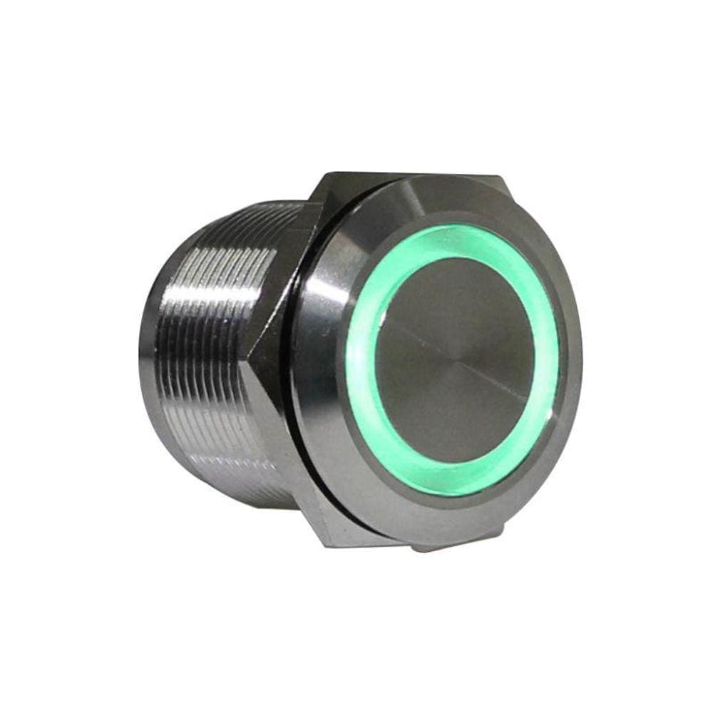 Botão Inox 22Mm 220V Vermelho Momentâneo Av22I - Metaltex
