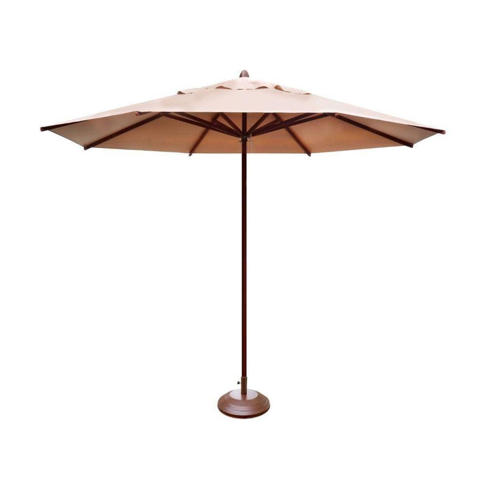 Ombrelone Guarda Sol Piscina Casa Praia Base Marrom 240cm