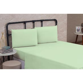 Kit Jogo Cama Casal Linha Gold Percal 200 Fios 04 Peças