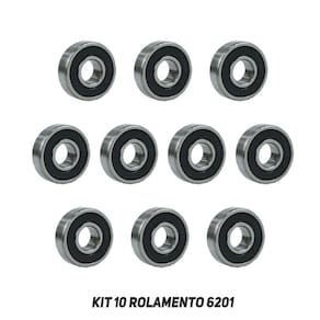 Kit 10 Rolamento 6201 Virabrequim Roçadeiras - Sanre