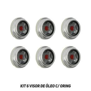 Kit 6 Visor De Nível De Óleo Com Oring 1 Polegada - Sanre