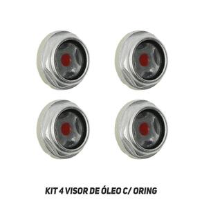 Kit 4 Visor De Nível De Óleo Com Oring 1 Polegada - Sanre