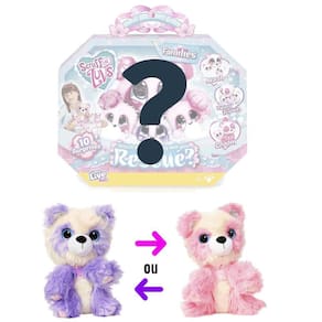 Pelúcia Adotados Família Panda Surpresa Roxo ou Rosa