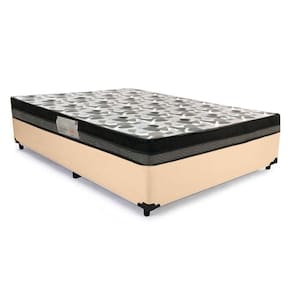 Cama Box Casal Sintético + Colchão Casal Ortobom Iso Dupla Face 60X138X188