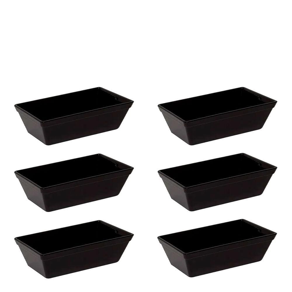 Conjunto de Travessa Stillo 2L 6 Peças Preto em Polipropileno Linha Tropical VEM