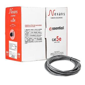 Cabo De Rede Nexans Cat5E Cinza - 100 Metros