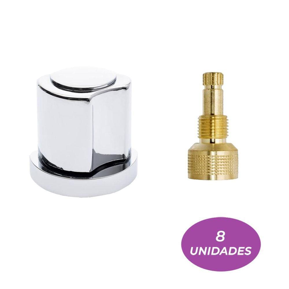 08 Acabamentos C50 Cromado 1/2 E 3/4 Para Registro Fabrimar