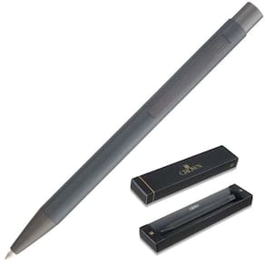 Caneta Esferográfica CROWN GOTHIC Luxo Premium Cinza Fume
